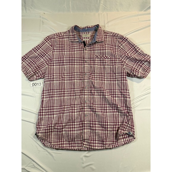 Tommy Bahama Other - Tommy Bahama Jeans Mens XL Purple Plaid Island Modern Fit Short Sleeve Shirt